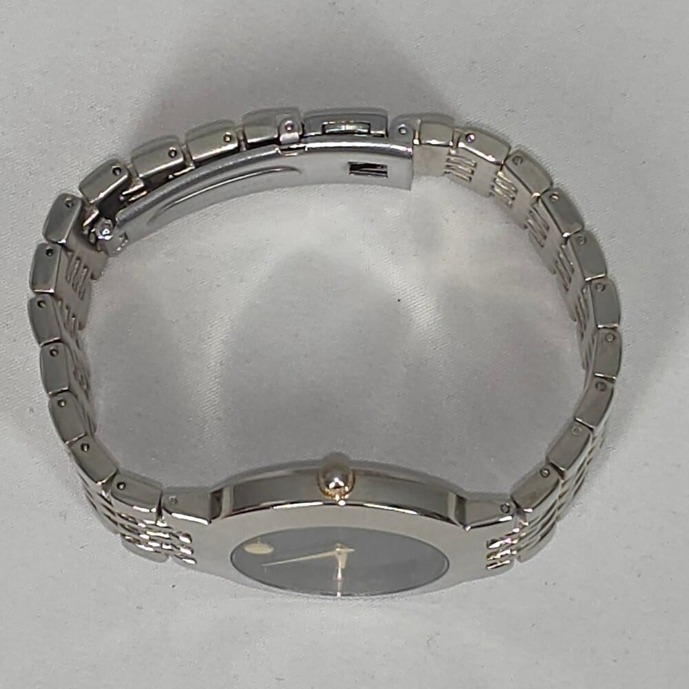 MOVADO MUSEUM TWO‑TONE QUARTZ WATCH – VINTAGE 90'S – 34MM – SAPPHIRE CRYSTAL - Picture 12 of 13